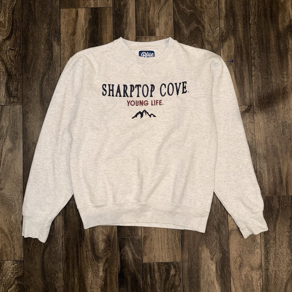 Blue 84 Crewneck Pullover Sweatshirt Long-Sleeve Men's Small Heather Grey